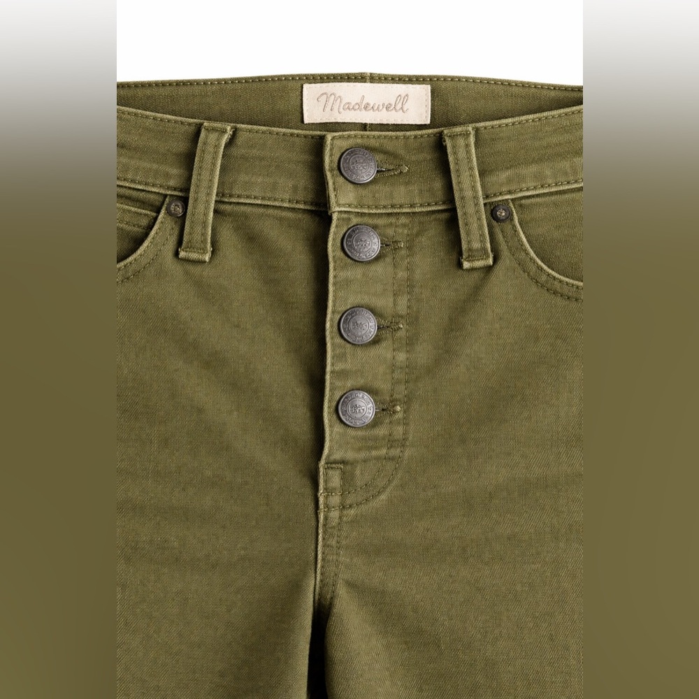 Madewell Olive High Rise Skinny Jeans Button Fly TENCEL Denim 27/26 - Picture 4 of 5